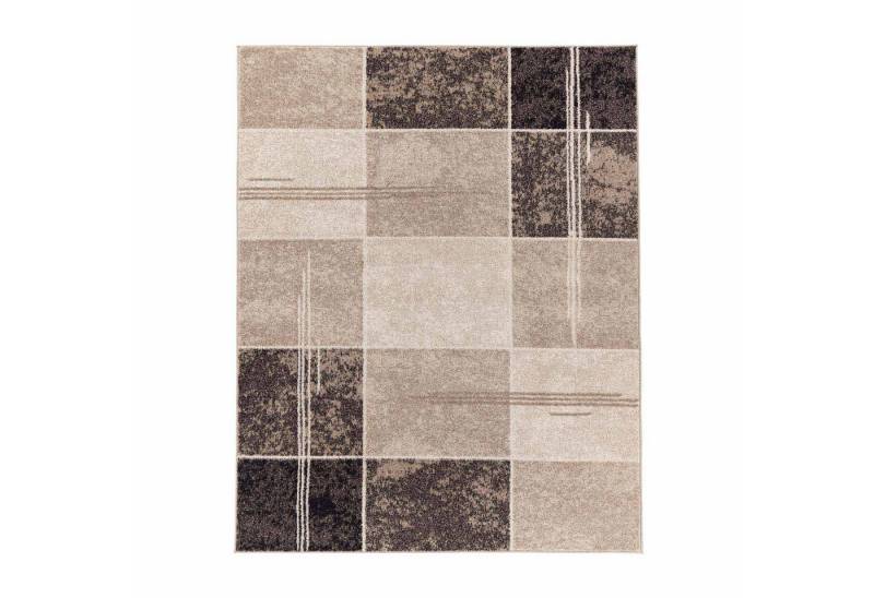 TaCa Home Teppich Moderner Designer Teppich Retro, rechteckig, Höhe: 13 mm, Wohnzimmer Schlafzimmer Esszimmer, Braun-57 - 80 x 150 cm von TaCa Home