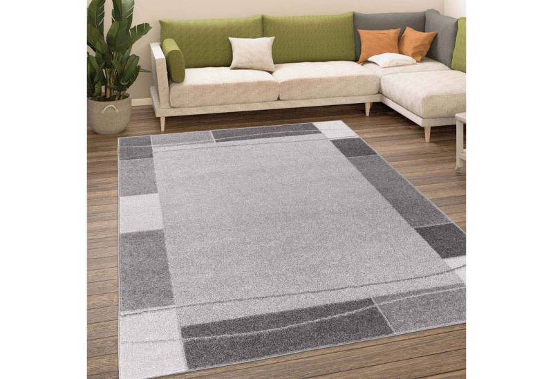 TaCa Home Teppich Moderner Designer Teppich Retro, rechteckig, Höhe: 13 mm, Wohnzimmer Schlafzimmer Esszimmer, Grau-54 - 80 x 150 cm von TaCa Home