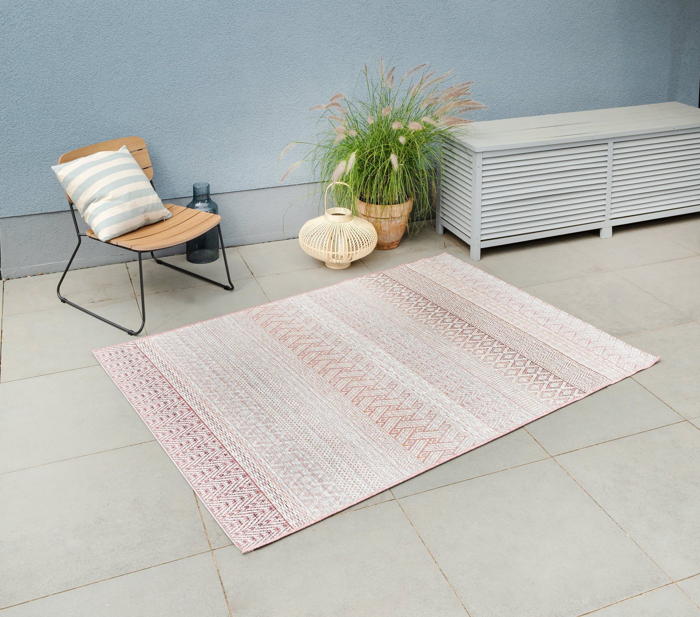 Teppich Outdoor & Indoor Teppich, TaCa Home, rechteckig, Höhe: 6 mm, Sisal Optik Wohnzimmer Terrasse Balkon Küche, Multi - 80 x 150 cm von TaCa Home