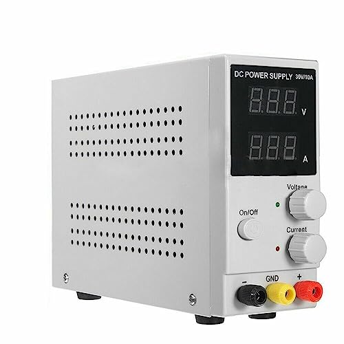 Geregelte Stromversorgung Labornetzgerät Gleichstromversorgung Labornetzteil Netzgerät Regelbar mit LED-Digitalanzeige 0-10A 0–30V von TaNeHaKi