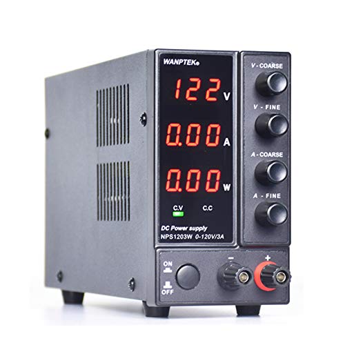 TaNeHaKi DC Netzteil Regelbar 0-120V 0-3A Regelbares DC Labornetzgerät Netzteil DC Variabel Labornetzteil Präzise Einstellung Netzgerät Labornetzteil Regelbar mit HD-Anzeige 360W von TaNeHaKi