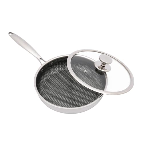 TaNeHaKi Edelstahl Wokpfanne,Antihaft Pfanne Mit GehäRtetem Glas Deckel FüR Induktion, Keramik Und Gasherde,Bratpfanne 28cm TaNeHaKi Edelstahl Wokpfanne,Antihaft Pfanne Mit GehäRtetem Glas Deckel FüR Induktion, Keramik Und Gasherde,Bratpfanne 28cm von TaNeHaKi