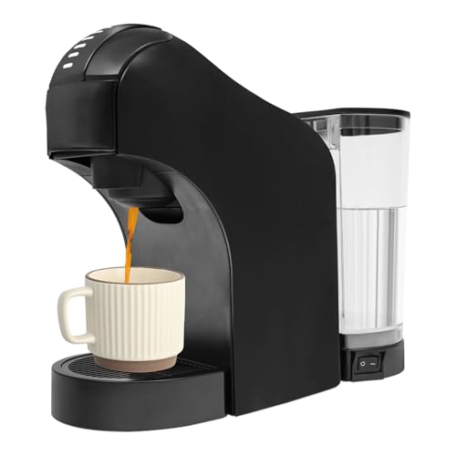 TaNeHaKi Elektrische Kapselkaffeemaschine,Kapselmaschine,Abschaltautomatik,800 Ml Sichtbarer Wassertank,Kaffeemaschine Espressokocher 1400w von TaNeHaKi