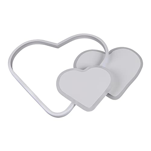 TaNeHaKi LED Deckenleuchte Dimmbar,Drei herzförmiges Design Deckenlampe Modern mit Fernbedienung Deckenbeleuchtung Lampe für Wohnzimmer Schlafzimmer (Weiß) von TaNeHaKi