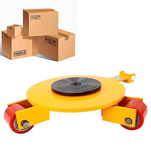 TaNeHaKi Machinery Mover 2T Transportfahrwerk Schwerlastrollen Transportroller Schwerlast Machinery Roller 360° Rotation Industrieroller Panzerrollen Schwerlast Maschine Dolly von TaNeHaKi