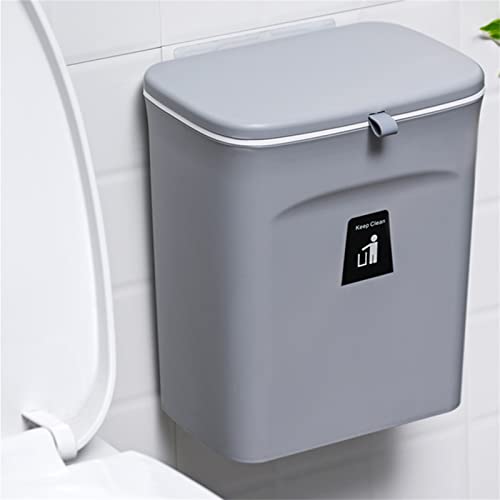 TaNeHaKi Mülleimer Küche Wandmontage 9 Liter Abfalleimer Küche Klein mit Deckel Küchenmülleimer Hängend Biomülleimer Küche Klein Hängend Abfallsammler Küche Klein von TaNeHaKi
