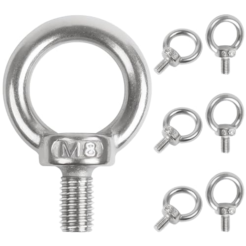 6 Stück Ringschraube M8, Augenschraube 304 Edelstahl Augenbolzen Ösenschrauben Ringbolzen for Befestigen Sie hängende Ornamente, Blumentöpfe, Schaukelständer 6 Stück Ringschraube M8, Augenschraube 304 Edelstahl Augenbolzen Ösenschrauben Ringbolzen for Befestigen Sie hängende Ornamente, Blumentöpfe, Schaukelständer von Taasmoog