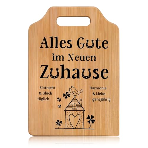 Geschenkideen zum Einzug, Bambus Schneidebrett Einzugsgeschenke Haus Bambus Schneidebrett Geschenk zum Einzug ins Haus Richtfest Geschenk Neues Haus Geschenk von Taasmoog