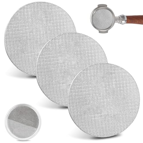 Puck Screen 53.5mm, 3 Stück 1.7mm Dicke Espresso Sieb Espresso zubehör mit Acryl Aufbewahrungsbox Metall Kaffeefilter Wiederverwendbare Espressofilter für Siebträger von Taasmoog
