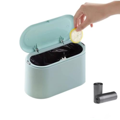 Taasmoog Tischmülleimer mit Deckel, 2L Mini Mülleimer Klein mit 2 Rollen Müllsäcke kleiner ovaler Abfalleimer für Büro Kinderzimmer Schreibtisch Bad Küche Taasmoog Tischmülleimer mit Deckel, 2L Mini Mülleimer Klein mit 2 Rollen Müllsäcke kleiner ovaler Abfalleimer für Büro Kinderzimmer Schreibtisch Bad Küche von Taasmoog