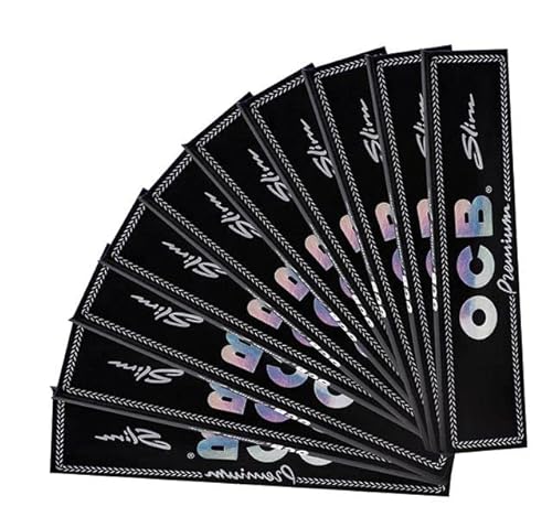 OCB 10 x 32 Premium Slim Zigarettenpapier Long Papers Blättchen + 1x Feuerzeug von Tabakland ...ALLES WAS ANMACHT!