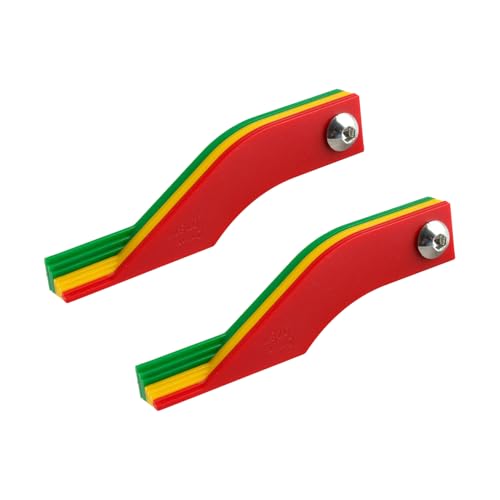 Tabanzhe 2 x Bremsbelagdickenmessgerät, farbcodiertes Messlineal, Werkzeug-Set für Auto, Motorrad, Scheiben- und Trommelbremsbelag, universelle Passform, schnelles Ablesen von Tabanzhe