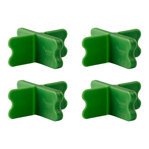 Tabanzhe Distanzhalter für Terrassendielen, mehrere Spaltbreiten, Abstandshalter aus Kunststoff, für Terrassendielen, 4 Stück (grün) von Tabanzhe