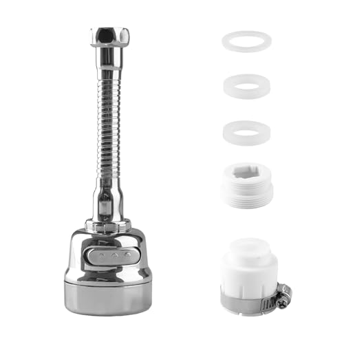 Tabanzhe Küchenarmatur-Sprühkopf, 360° schwenkbar, 3 Durchflussmodi, Wasserhahnverlängerung, 22 mm, Ersatz-Wasserhähne, Sprühadapter, Wasserdüsenbelüfter für Küchenspüle von Tabanzhe