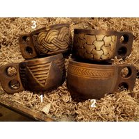 Aufwendig Geschnitzte Holztasse Im Wikinger Stil Kuksa von TabernaVagantis