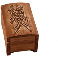 Holzkästchen Mit Handgeschnitztem Deckel - Moesgard Maske Holzkästchen Mit Handgeschnitztem Deckel - Moesgard Maske von TabernaVagantis