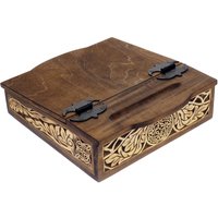 Personalisierter Handgeschnitzter Mittelalterlicher Sekretär, Schreibtisch Aus Holz, Handgeschnitzter Schreibplatz, Mittelalter, Sca, Larp von TabernaVagantis