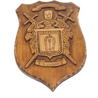 Schwerter Personalisiertes Familienwappen, Hand Geschnitzt, Wappen, Custom, Familienschild, Holzemblem, Hochzeitsholzkunst, Heraldisch, Woodcraft von TabernaVagantis