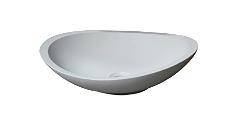 Taberner Tropisch waschbecken, Solid Surface, weiß, 45X38X13 cm von Taberner