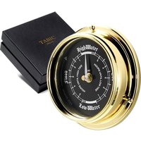 Tabic Prestige Gezeitenuhr Aus Messing Mit Tiefschwarzem Zifferblatt, Schwerem Messinggehäuse | 1/2 Kg, Handgefertigt in England von TabicClocks