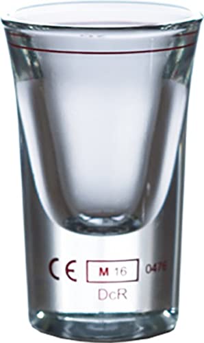 TableRoc 700471 Junior Schnapsglas, Shotglas, Stamper, 30 ml, mit Rotring bei 2cl, Glas, transparent, 12 Stück von Table Roc