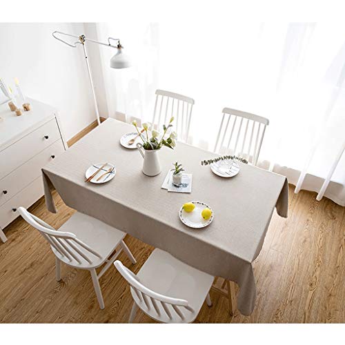 Tischdecken Faltenfreie Und Schmutzabweisende Stofftischdecke Rechteck Dekorative Rechteckige Tischdecke Waschbare Rechteckige Tischdecke for Esstisch Picknick Party Garten, 5 Farben Feiertagsgeschenk von Tablecloth QIN