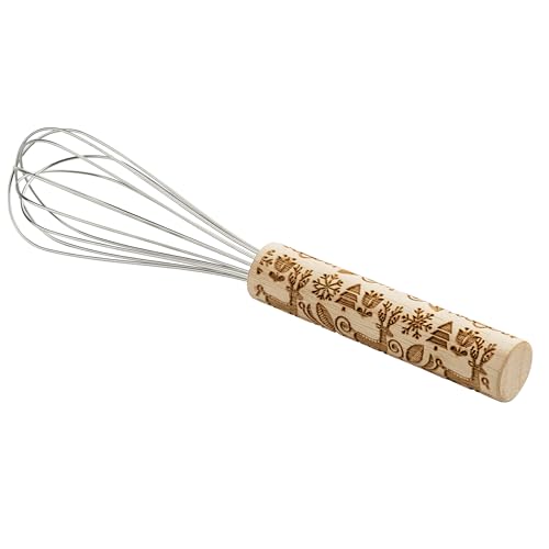 TableCraft 12692 Winter-geprägter 30,5 cm Edelstahl-Mixer mit geätztem Holzgriff, saisonales Mischwerkzeug zum Kochen von Eiern, Mischen von Teig, Rühren von Dressings – Handwäsche empfohlen TableCraft 12692 Winter-geprägter 30,5 cm Edelstahl-Mixer mit geätztem Holzgriff, saisonales Mischwerkzeug zum Kochen von Eiern, Mischen von Teig, Rühren von Dressings – Handwäsche empfohlen von Tablecraft