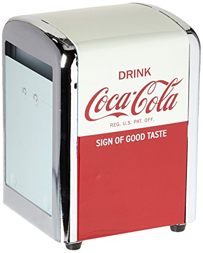 Tablecraft Coca-Cola Napkin Dispenser, Half, Red von Tablecraft