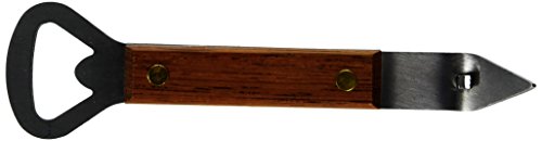 Tablecraft H76724 Magnetischer Flaschen- und Dosenöffner aus Edelstahl mit Holzgriff, Klammer von Tablecraft