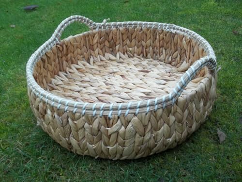 Serviertablett Tablett aus Wasserhyazinthe, ca. 37cm x 37cm x 11cm von Tablett