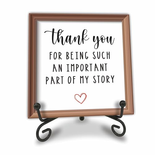Motivierendes Holzschild mit Aufschrift "Thank You For Being Such An Important Part Of My Story" mit schwarzer Metallstütze, Regal, Tischdekoration, Geschenk für Mann und Frau, Schreibtischdekoration Motivierendes Holzschild mit Aufschrift "Thank You For Being Such An Important Part Of My Story" mit schwarzer Metallstütze, Regal, Tischdekoration, Geschenk für Mann und Frau, Schreibtischdekoration von Tabyon