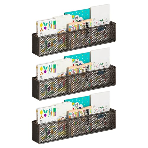 Tacarlha 17,7 "Metall -Wandlagerständer - Kinderbuchregal für Vinyl -Rekorde, Zeitschriften und Fotorahmen - Raumsparende Organizer (1/2/3 -Pack -Optionen) - Einfach Installation und dauerhaftes De von Tacarlha