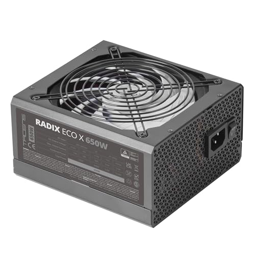 Tacens Radix ECO X 650, Netzteil PC ATX 650W, 6 Jahre, Silent AI-RPM Technologie, 87% Wirkungsgrad, Schwarz, 1RECOX650 von TACENS