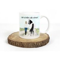 Personalisierte Kaffeetasse Pferd Und Reiter Mit Namen Spruch Pferdetasse Ponytasse Pferde Kaffeebecher Tasse von TachinedasCreative