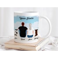 Personalisierte Tasse Herrchen Und Hund Frauchen Haustier Mit Namen Spruch Pärchentasse Hunden Kaffeebecher Kaffeetasse von TachinedasCreative