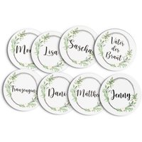 Personalisierte Untersetzer Mit Wunschnamen Tischdeko Platzkarte Hochzeit Feier Fest Gestgeschenk von TachinedasCreative