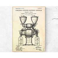 Kaffeemühle Patentdruck 1911. Inventions Blueprint Poster. Kaffee-Liebhaber-Geschenk. Cafe Bistro Wandkunst. Küchen Dekor. Fertig Zum Aufhängen von Taciturnart