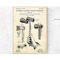 Operngläser 1888 Patentdruck. Theaterbesucher Geschenk. Theatrical Invention Blueprint Poster. Theater Vintage Wandkunst. Fertig Zum Aufhängen von Taciturnart