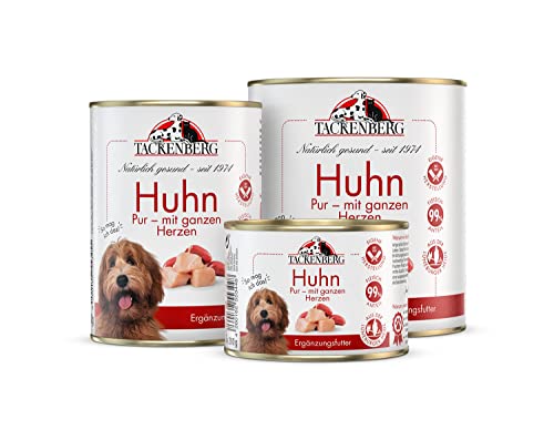 TACKENBERG Huhn Pur - mit ganzen Herzen Nassfutter Dose für Hunde - Hundefutter in Premiumqualität - natürlich getreidefrei - 6 x 200 g TACKENBERG Huhn Pur - mit ganzen Herzen Nassfutter Dose für Hunde - Hundefutter in Premiumqualität - natürlich getreidefrei - 6 x 200 g von Tackenberg