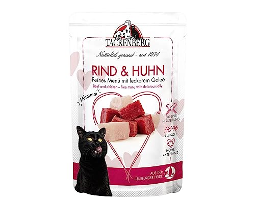 TACKENBERG Katzenfutter Rind und Huhn, Nassfutter für Katzen - 12x85 g - Hochwertiges Katzennassfutter für eine ausgewogene Ernährung in Premiumqualität - ohne Zuckerzusatz TACKENBERG Katzenfutter Rind und Huhn, Nassfutter für Katzen - 12x85 g - Hochwertiges Katzennassfutter für eine ausgewogene Ernährung in Premiumqualität - ohne Zuckerzusatz von Tackenberg