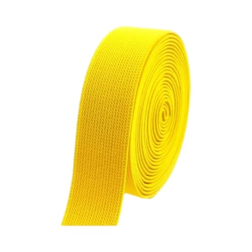 10–50 mm elastisch, geeignet als Gürtelersatz für Kleidung und Rucksäcke, zum Nähen von DIY-Kleidungsstücken,Gelb,38 mm, 5 Meter von Taconey