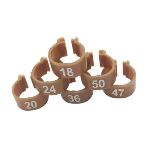 100 Stück 10 mm nummerierte Vogelbeinbänder aus Kunststoff mit Clip zur Identifizierung von Papageien- und Taubenbeinbändern,Braun,100 Stück 100 Stück 10 mm nummerierte Vogelbeinbänder aus Kunststoff mit Clip zur Identifizierung von Papageien- und Taubenbeinbändern,Braun,100 Stück von Taconey