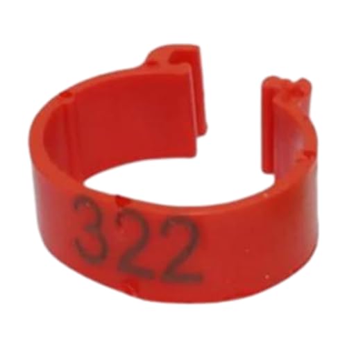 100 Stück 16 mm nummerierte Kunststoffschnalle für Geflügelvögel, Fußringe zur Hühneridentifizierung, einfach zu installieren,Rot,Nr. 001-100 100 Stück 16 mm nummerierte Kunststoffschnalle für Geflügelvögel, Fußringe zur Hühneridentifizierung, einfach zu installieren,Rot,Nr. 001-100 von Taconey