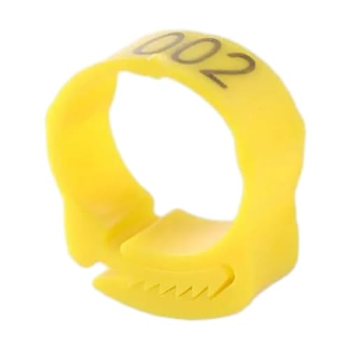 100 Stück 2,0–2,4 cm lange, verstellbare, flexible Geflügelbeinbänder aus Kunststoff zur Identifizierung von Hühnerbeinbändern, einfach zu verwenden.,Gelb,Einheitsgrösse von Taconey