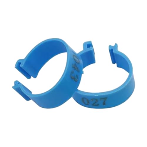 100 Stück 20 mm nummerierte Kunststoff-Clips für Geflügel, Vogel-Fußringe für Hühnerstall-Fütterungsbedarf,Blau,Einheitsgrösse 100 Stück 20 mm nummerierte Kunststoff-Clips für Geflügel, Vogel-Fußringe für Hühnerstall-Fütterungsbedarf,Blau,Einheitsgrösse von Taconey