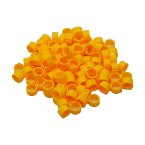 100 Stück 8 mm Kunststoffclip-Vogelbeinringe zur Identifizierung von Tauben- und Wachtelbeinringen, einfach zu verwenden,Gelb,Einheitsgrösse 100 Stück 8 mm Kunststoffclip-Vogelbeinringe zur Identifizierung von Tauben- und Wachtelbeinringen, einfach zu verwenden,Gelb,Einheitsgrösse von Taconey
