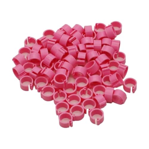 100 Stück 8 mm Kunststoffclip-Vogelbeinringe zur Identifizierung von Tauben- und Wachtelbeinringen, einfach zu verwenden,Rosa,Einheitsgrösse 100 Stück 8 mm Kunststoffclip-Vogelbeinringe zur Identifizierung von Tauben- und Wachtelbeinringen, einfach zu verwenden,Rosa,Einheitsgrösse von Taconey