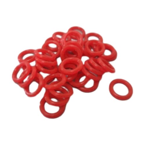 100 Stück 8 mm elastische Gummi-Beinbänder für das Training zur Identifizierung von Brieftauben, Vogelbedarf,Rot,Einheitsgrösse 100 Stück 8 mm elastische Gummi-Beinbänder für das Training zur Identifizierung von Brieftauben, Vogelbedarf,Rot,Einheitsgrösse von Taconey