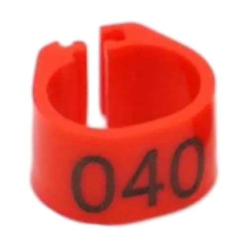 100 Stück 8 mm nummerierte Vogelbeinbänder aus Kunststoff mit Clip für das Identifikationstraining von Papageien und Tauben,Rot,Einheitsgrösse 100 Stück 8 mm nummerierte Vogelbeinbänder aus Kunststoff mit Clip für das Identifikationstraining von Papageien und Tauben,Rot,Einheitsgrösse von Taconey