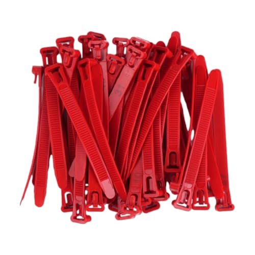 100 Stück verstellbare, flexible Fußringe aus Kunststoff für Geflügelvögel zur Kennzeichnung von Hühnerbeinbändern, einfach zu installieren,Rot,100 Stück 100 Stück verstellbare, flexible Fußringe aus Kunststoff für Geflügelvögel zur Kennzeichnung von Hühnerbeinbändern, einfach zu installieren,Rot,100 Stück von Taconey